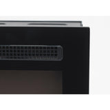 Slimline 36 in. Wall Mount and Recessed Electric Fireplace in Black - Super Arbor