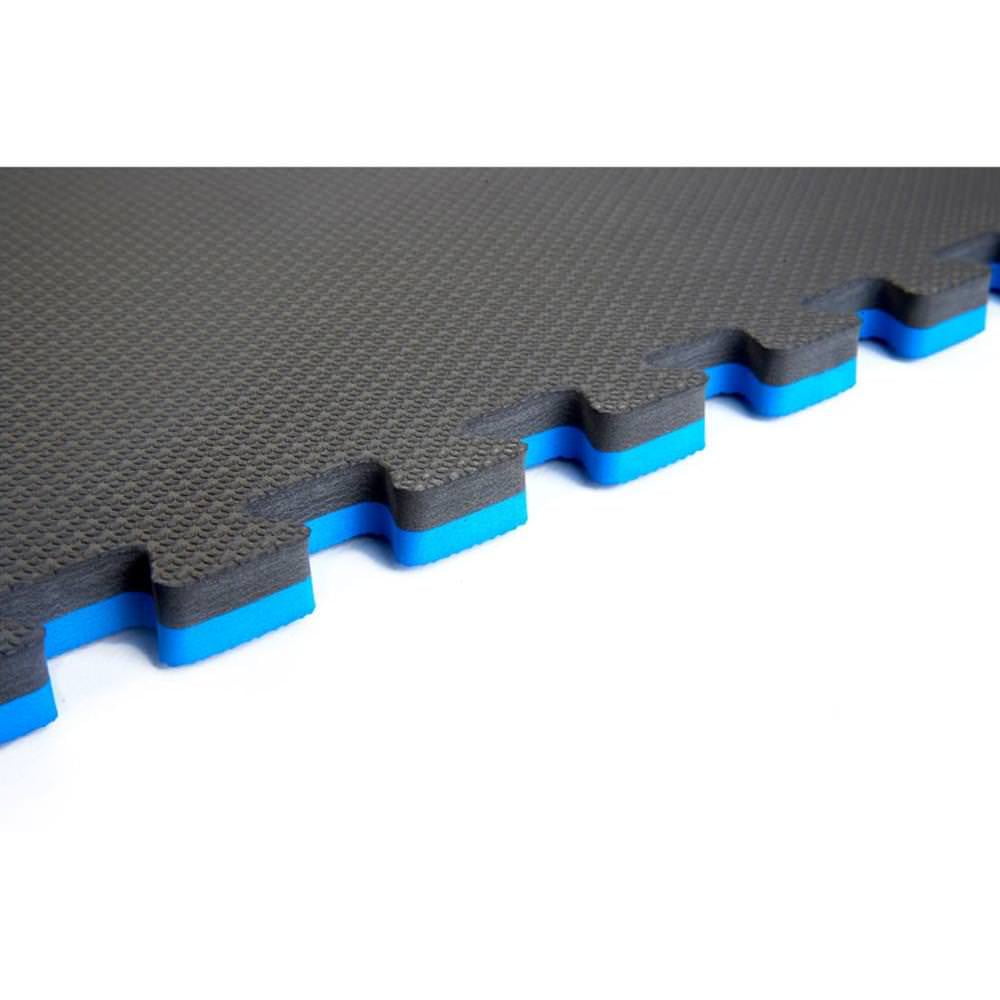 Norsk Blue/Black 24 in. x 24 in. EVA Foam Sport Multi-Purpose Reversible Interlocking Tile (32-Tile)