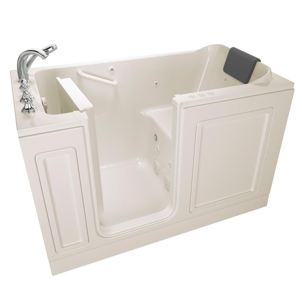 Acrylic Luxury 60 in. Right Hand Walk-In Whirlpool and Air Bathtub in White - Super Arbor