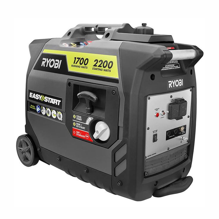 RYOBI 2,200-Watt Gray Gasoline Powered Digital Inverter Generator with Parallel Combo Kit