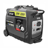 RYOBI 2,200-Watt Gray Gasoline Powered Digital Inverter Generator with Parallel Combo Kit