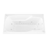 Coral 5 ft. Rectangular Drop-in Whirlpool and Air Bath Tub in White - Super Arbor