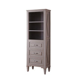 Kelly 22 in. W x 65 in. H x 15 in. D Bathroom Linen Storage Tower Cabinet in Grayish Blue - Super Arbor