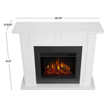 Granby 50 in. Freestanding Electric Fireplace in White - Super Arbor