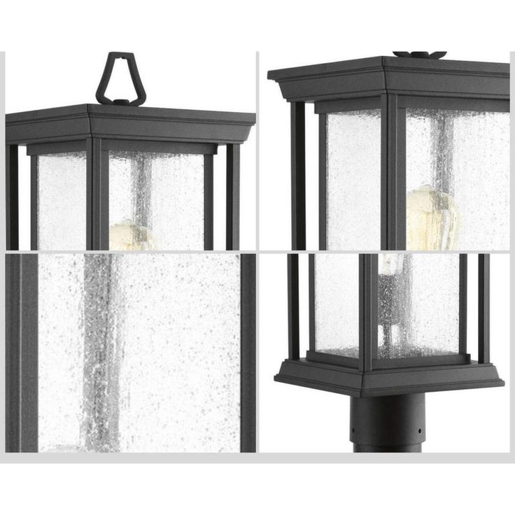 Endicott Collection 1-Light Outdoor Black Post Lamp