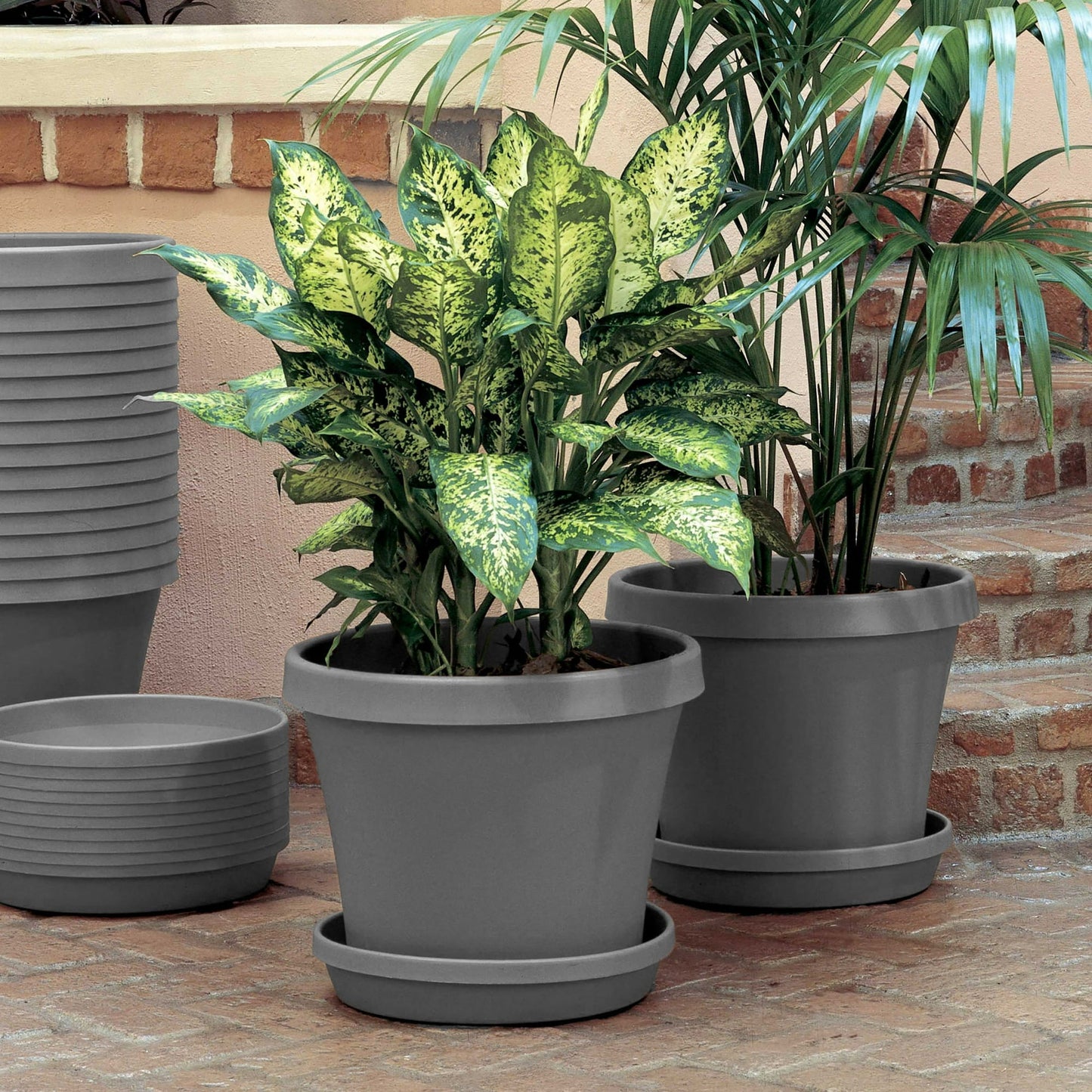 Bloem Terra Pot Planter 14" Charcoal