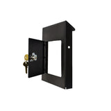 Cast Aluminum Black Column Mount Locking Mailbox - Super Arbor