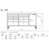 72 in. 8-Drawer and 1-Door Mobile Workbench in Stainless Steel