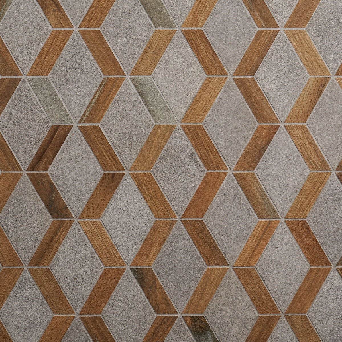 Eternal Oak Brown Diamond Matte Porcelain Mosaic Tile - Lux Tile