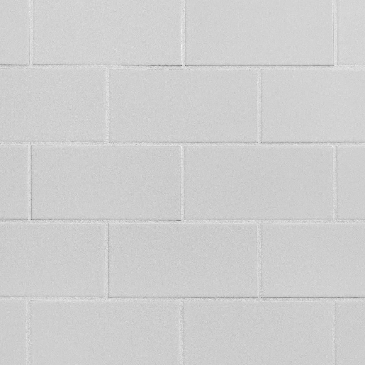 Seaside Cotton White Crackled Glossy Ceramic Tile - 4x8