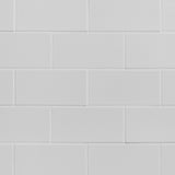 Seaside Cotton White Crackled Glossy Ceramic Tile - 4x8