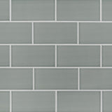 Seaside Steel Blue 4x8 Crackled Glossy Ceramic Tile - Tilebar