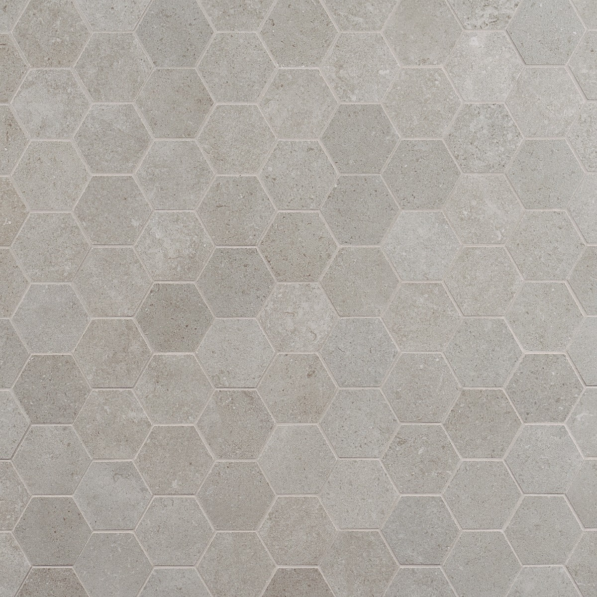 New Rock Fumo Light Gray 3" Hexagon Matte Porcelain Mosaic Tile