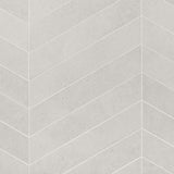 Lux Tile New Rock Perla White 4x21 Chevron Matte Porcelain Tile