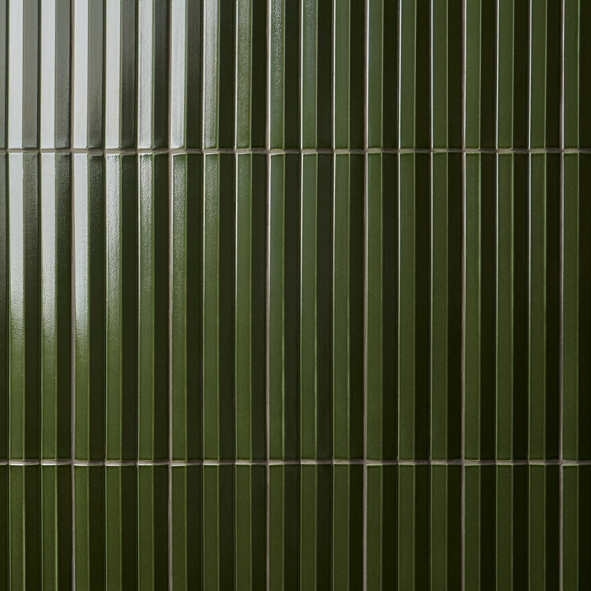 Lux Tile Ponto Verde Green 5x16 3D Polished Porcelain Wall Tile
