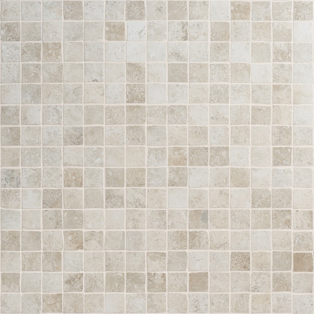 Seville Olimpia White 2x2 Porcelain Mosaic Tile - Travertine Look