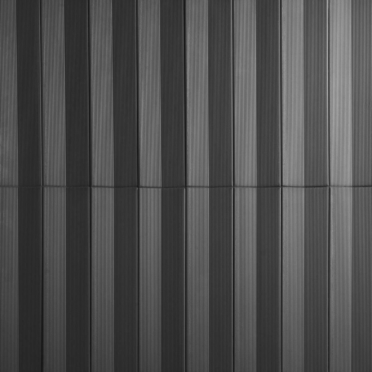 Kinzie Concave Charcoal Black 4x16 3D Matte Ceramic Tile