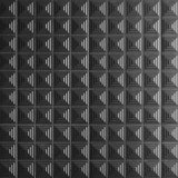 Kinzie Pyramid Charcoal Black 8x16 3D Matte Ceramic Tile by Lux Tile