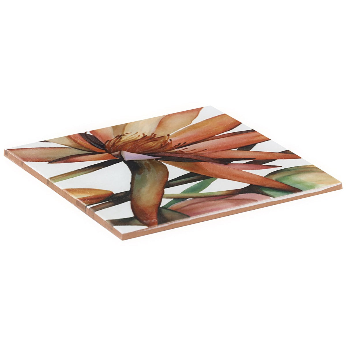 Angela Harris Wilder Tikida Decor 8x8 Matte Ceramic Tile - Botanical Design