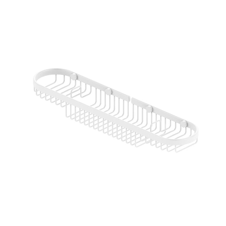 Allied Brass 2.25-in H Screw Mount Solid Brass Matte White Hanging Shower Caddy