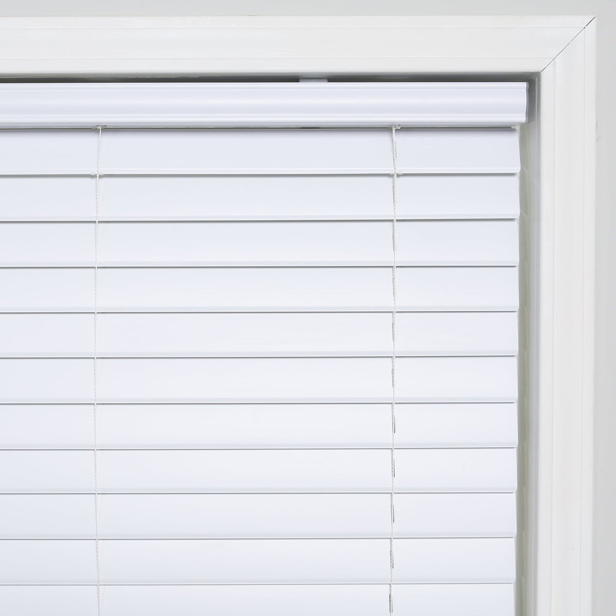 Project Source Premium 2-in Slat Width 29-in x 64-in Cordless White Vinyl Room Darkening Plantation Blinds