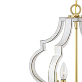 Progress Lighting Teigen 4-Light Antique White and Vintage Gold Transitional Geometric Medium Hanging Pendant Light