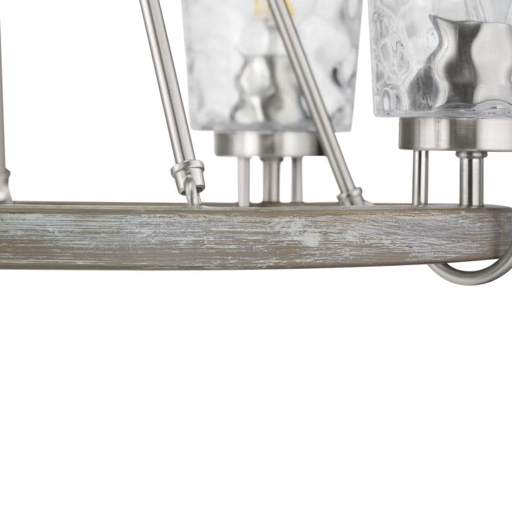 Progress Lighting Tiana 5-Light Brushed Nickel Coastal Chandelier