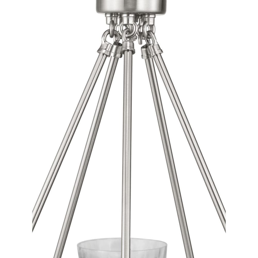 Progress Lighting Tiana 5-Light Brushed Nickel Coastal Chandelier
