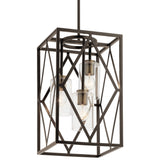 Kichler Solander 3-Light Olde Bronze Traditional Clear Glass Geometric Medium Hanging Pendant Light