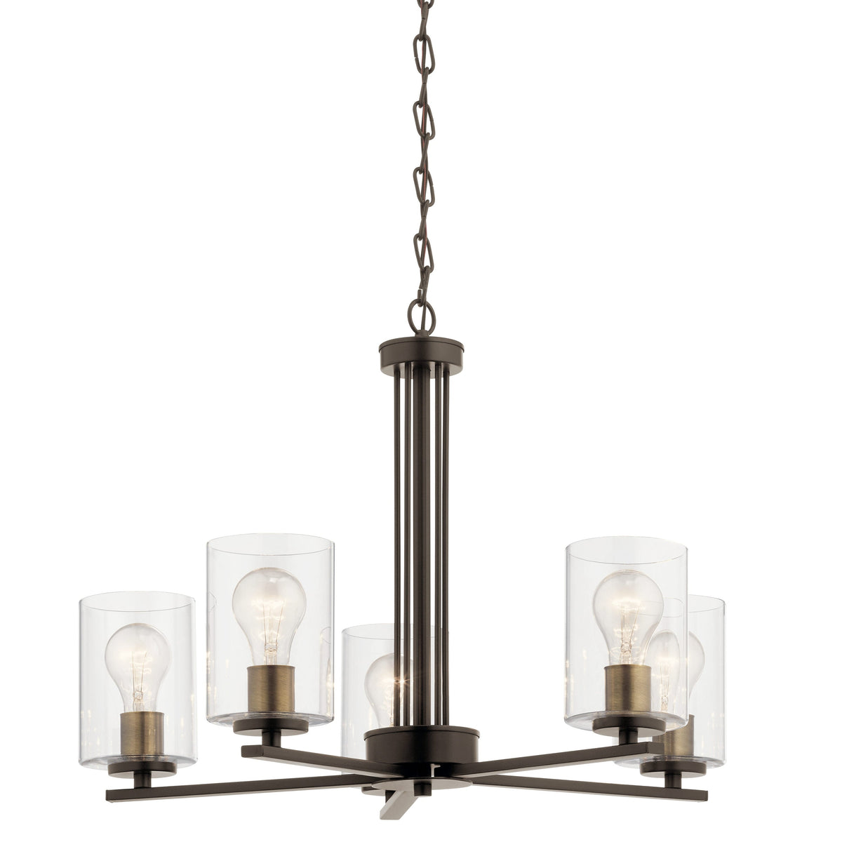 Kichler Fontella 5-Light Olde Bronze Transitional Chandelier, 24-in W x 18-in H