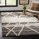 Safavieh Casablanca Safi Shag 5 x 8 Sand/Ivory Indoor Trellis Moroccan Handcrafted Area Rug