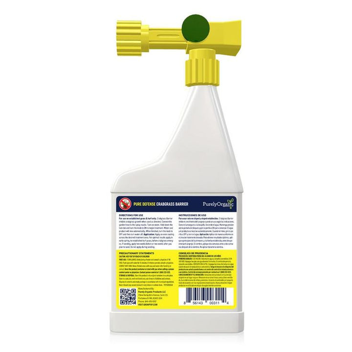 Purely Organic Products LLC Pure Defense Crabgrass Barrier 32oz. Hose End Lawn Crabgrass Preventer