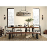 Progress Lighting Gulliver 4-Light Graphite Farmhouse Linear Large Hanging Kitchen Island Light