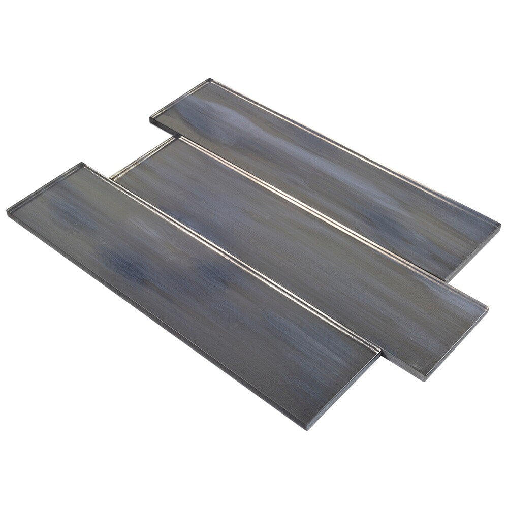 Elida Ceramica Blue 3-in x 12-in Glossy Glass Subway Wall Tile