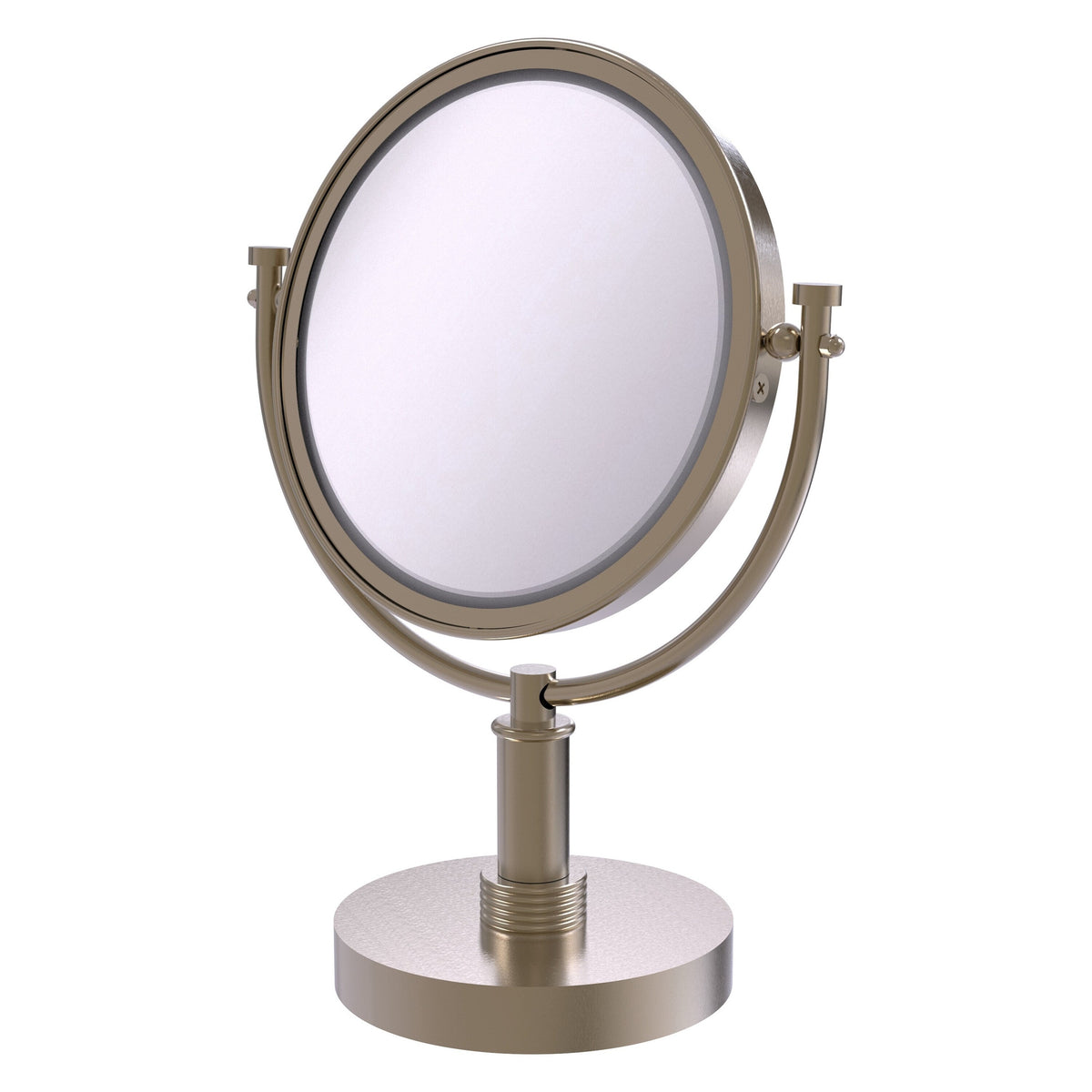 Allied Brass 8-in x 15-in Antique Pewter Double-Sided Magnifying Countertop Vanity Mirror