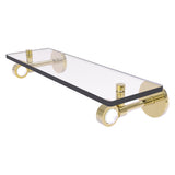 Allied Brass Clearview Unlacquered Brass 1-Tier Wall-Mount Bathroom Shelf, 16 x 5 x 3.3 in