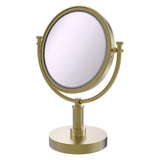 Allied Brass 8-in x 15-in Satin Brass Double-Sided Magnifying Countertop Vanity Mirror