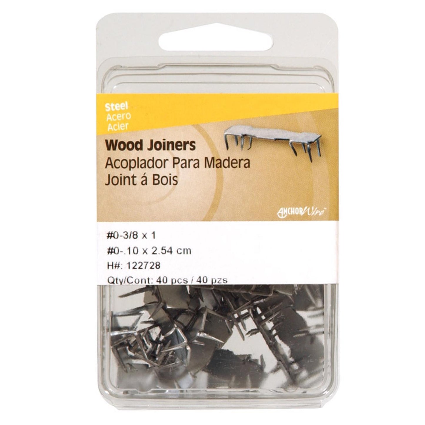 Hillman 3/8 in. Galvanized Steel Wood Joiner, 40-Pack