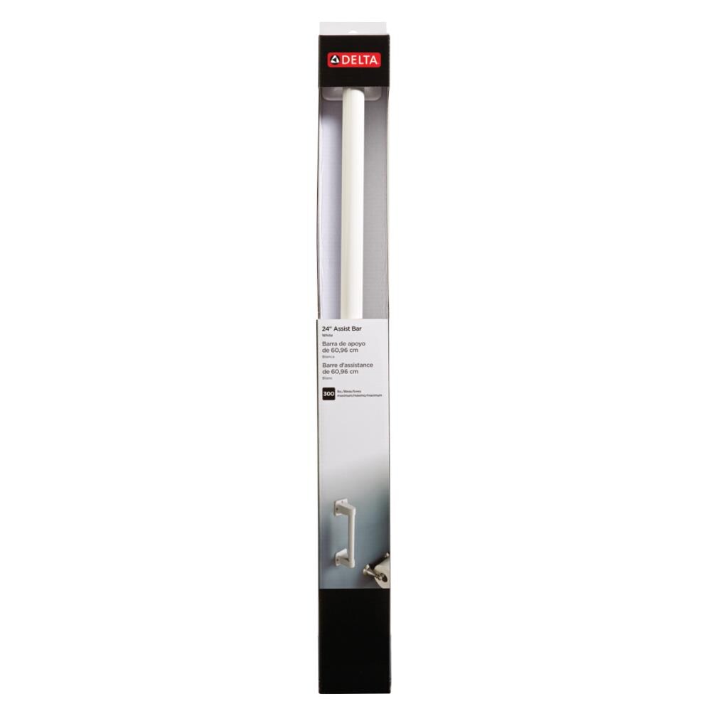 Delta 500 Series 24-in White Wall Mount ADA-Compliant Grab Bar