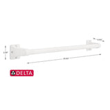 Delta 500 Series 24-in White Wall Mount ADA-Compliant Grab Bar