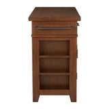 OSP Home Furnishings Brown Wood Base with MDF Wood Top Kitchen Island (39-in x 21-in x 36-in)