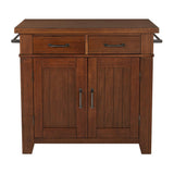OSP Home Furnishings Brown Wood Base with MDF Wood Top Kitchen Island (39-in x 21-in x 36-in)