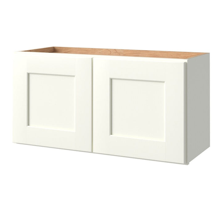 allen + roth Aveley 30-in W x 15.125-in H x 12-in D Linen Wall Fully Assembled Cabinet (Flat Panel Shaker Door Style)