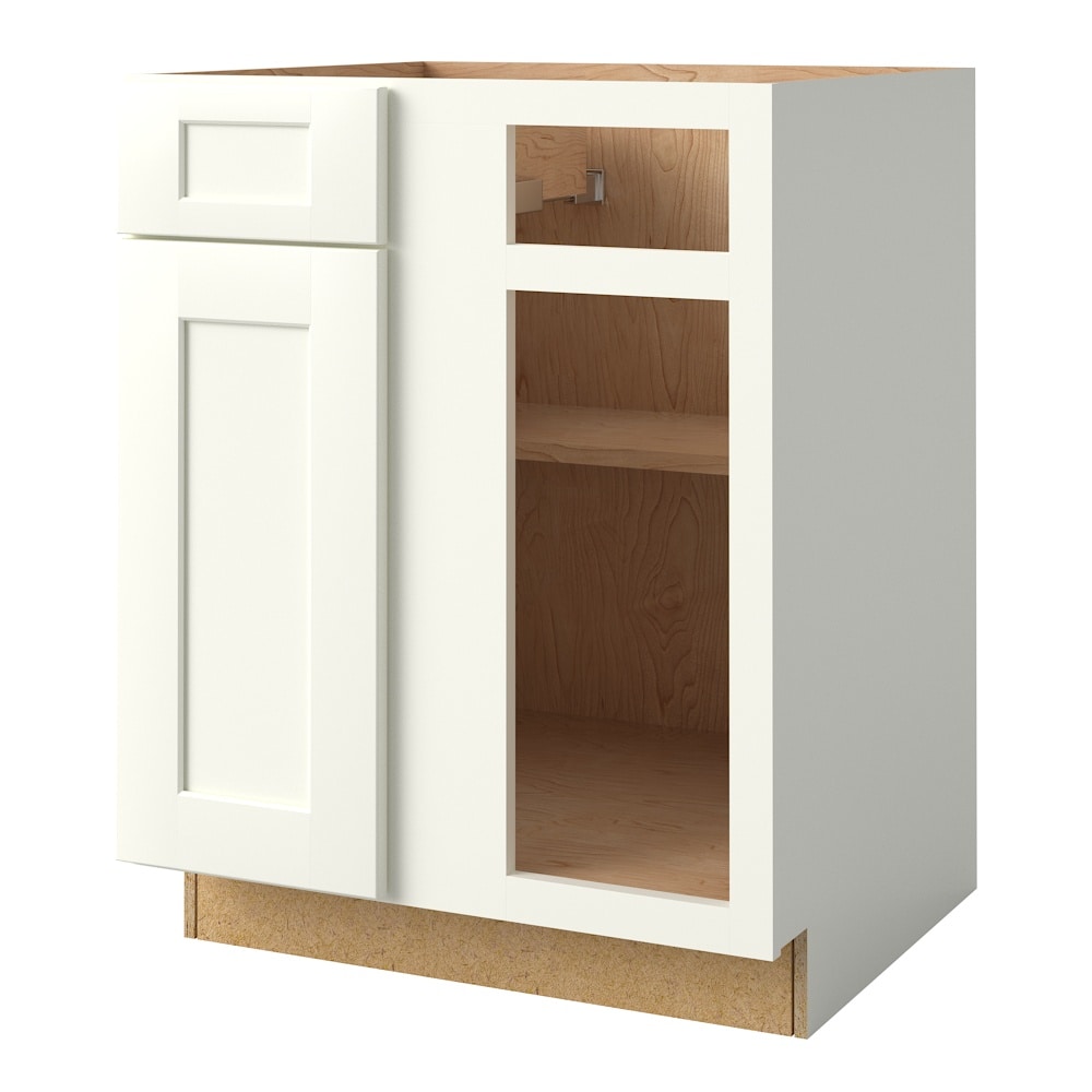 allen + roth Aveley 27-in W x 34.5-in H x 24-in D Linen Blind 1-Drawer Base Fully Assembled Cabinet (Flat Panel Shaker Style)