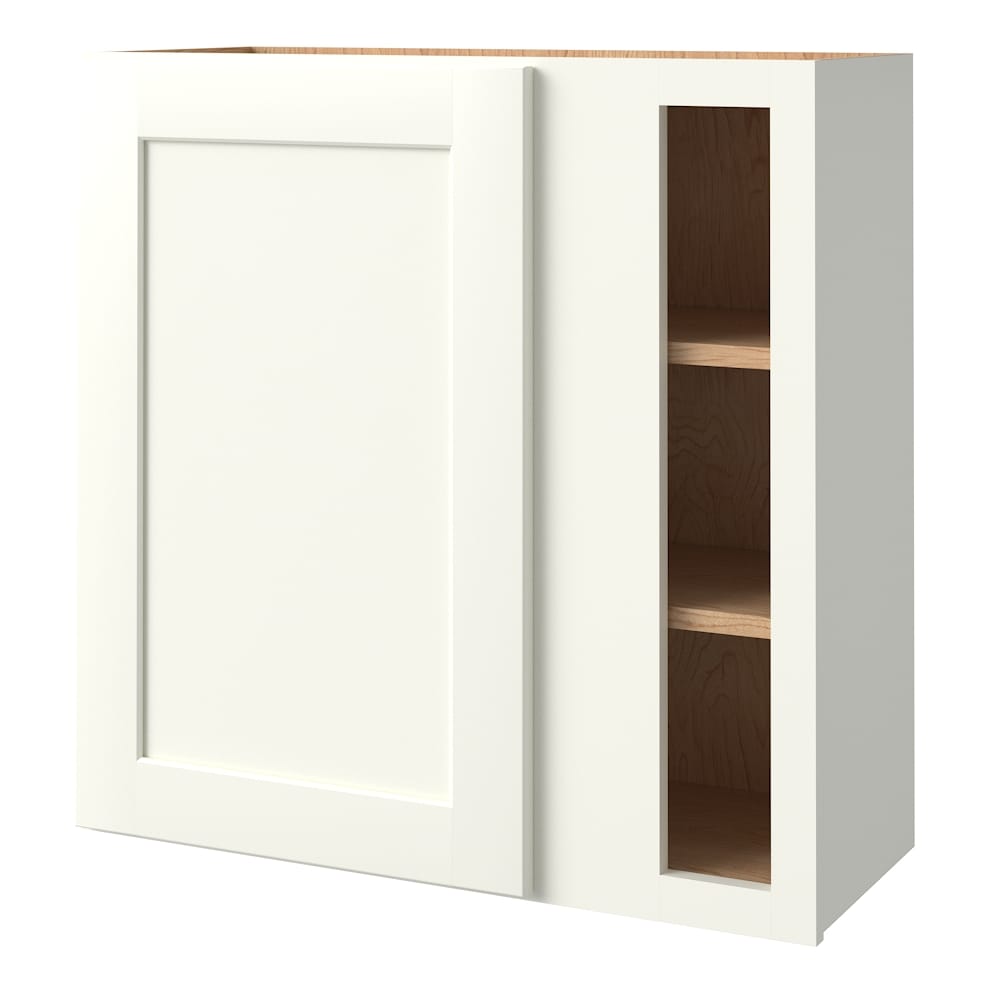 allen + roth Aveley 30-in W x 30.125-in H x 12-in D Linen Blind Corner Wall Fully Assembled Cabinet (Flat Panel Shaker Style)