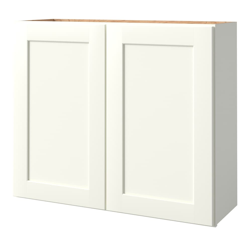allen + roth Aveley 36-in W x 30.125-in H x 12-in D Linen Wall Fully Assembled Cabinet (Flat Panel Shaker Door Style)