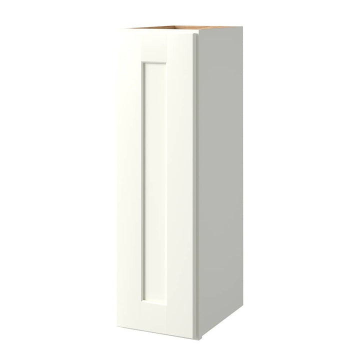 allen + roth Aveley 9-in W x 30.125-in H x 12-in D Linen Wall Fully Assembled Cabinet (Flat Panel Shaker Door Style)