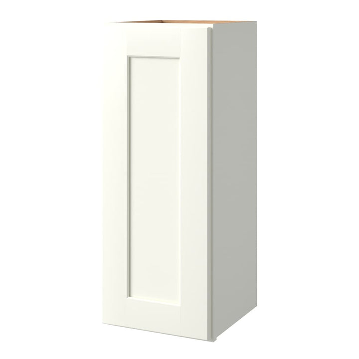 allen + roth Aveley 12-in W x 36.125-in H x 12-in D Linen Wall Fully Assembled Cabinet (Flat Panel Shaker Door Style)