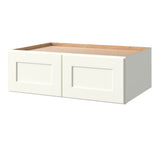 allen + roth Aveley 36-in W x 12.125-in H x 24-in D Linen Wall Fully Assembled Cabinet (Flat Panel Shaker Door Style)