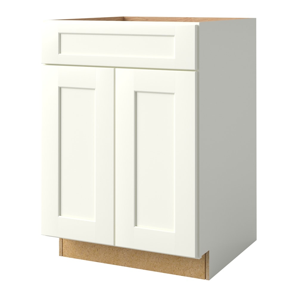 allen + roth Aveley 24-in W x 34.5-in H x 24-in D Linen Sink Base Fully Assembled Cabinet (Flat Panel Shaker Style)